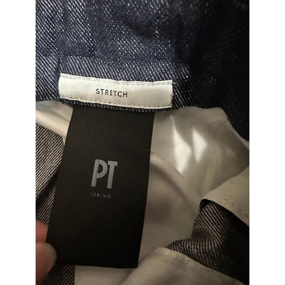 PT Torino Men's slim‎ fit stretch chambray pants size 54 NEW - Picture 2 of 8